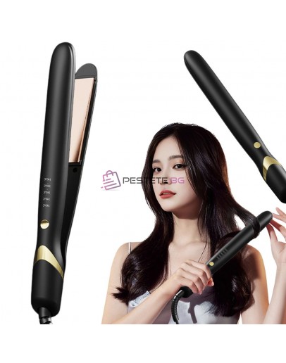 Керамична преса за коса с регулируеми 2в1 къдрици и изправяне на косата 140-220°C